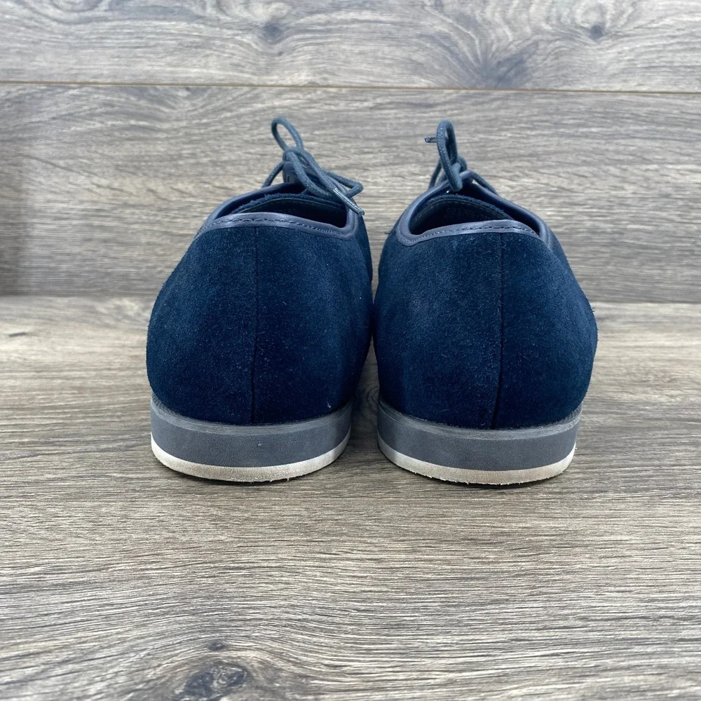 Calvin Klein Kadon Oxford Mens 12 Navy Blue Suede Lace Up Dress Shoes 34F9183